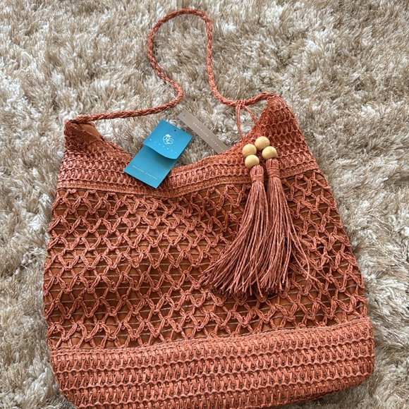 Straw Packable Large Mesh Beach Bag The Tote Hobo Bag Crossbody Purses - Picture 4 of 4